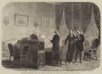 I Recenti Disordini a Parigi, MM Ollivier e Chevandier de Valdrome alla Prefettura di Polizia